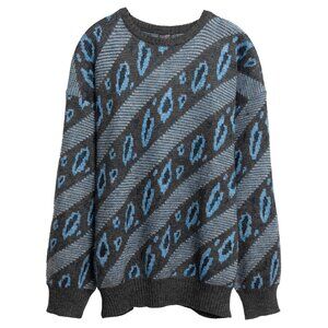 MONTE CARLO (Italy) Single Knit Alpaca Wool Blend Jumper Kyanite : L